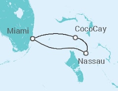Itinerario della crociera Crociera alle Bahamas + Soggiorno a Miami - Royal Caribbean