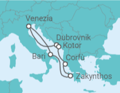 Itinerario della crociera Italia, Croazia, Montenegro, Grecia - MSC Crociere