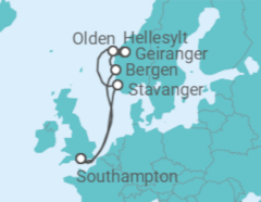 Itinerario della crociera Norvegia - Princess Cruises