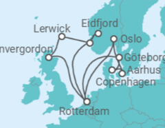 Itinerario della crociera Regno Unito, Olanda, Svezia, Danimarca, Norvegia - Holland America Line