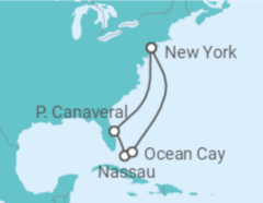 Itinerario della crociera Crociera Bahamas + Soggiorno a New York - Bevande incluse) - MSC Crociere