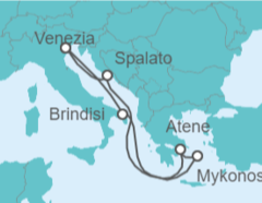 Itinerario della crociera Croazia, Italia, Grecia - MSC Crociere