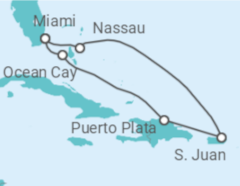 Itinerario della crociera Portorico, Bahamas - MSC Crociere