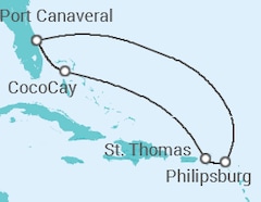 Itinerario della crociera Isole Vergini statunitensi, Sint Maarten - Royal Caribbean Itinerario della crociera Isole Vergini statunitensi, Sint Maarten - Royal Caribbean
