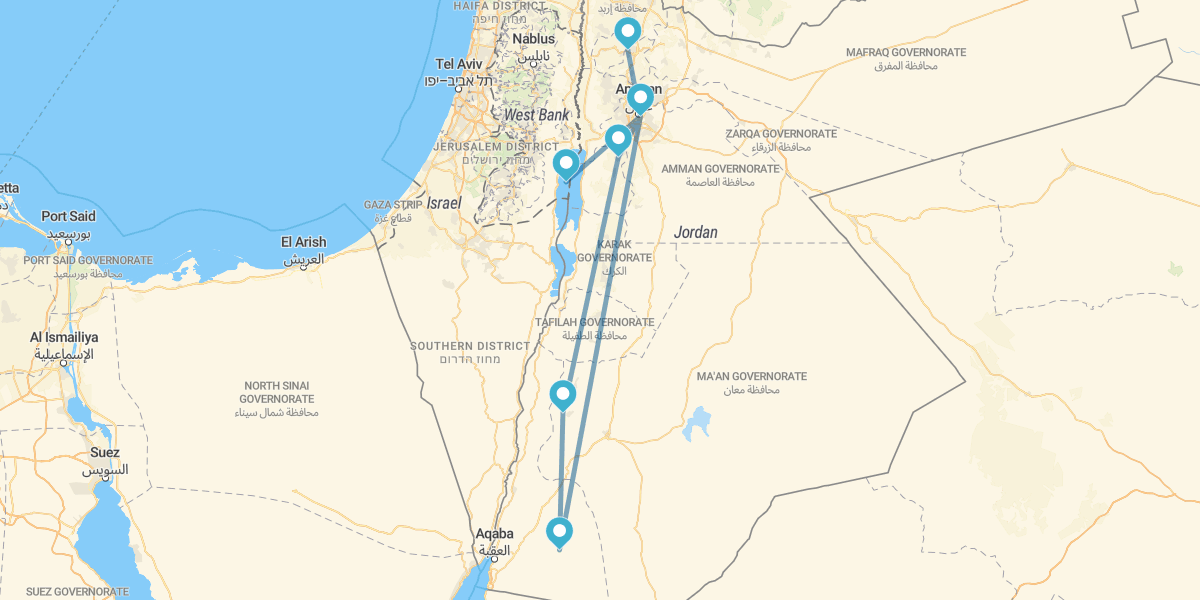 Amman e Petra con Wadi Rum e Mar Morto