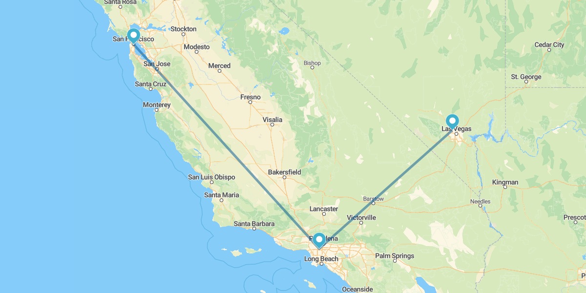 Las Vegas, Los Angeles e San Francisco