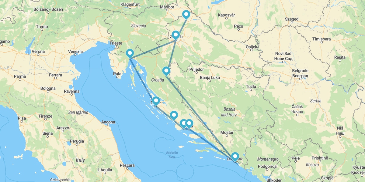 Percorso attraverso la Croazia più autentica