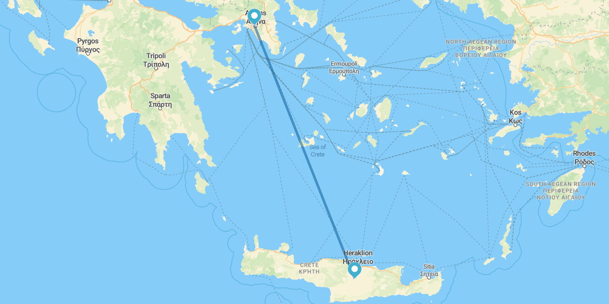 Atene e Creta in aereo