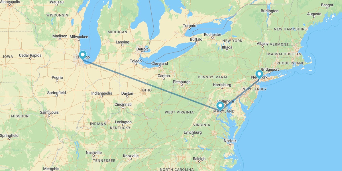 Chicago, Washington e New York