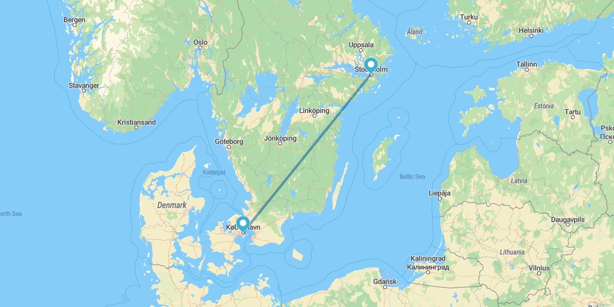 Stoccolma e Copenhagen in aereo