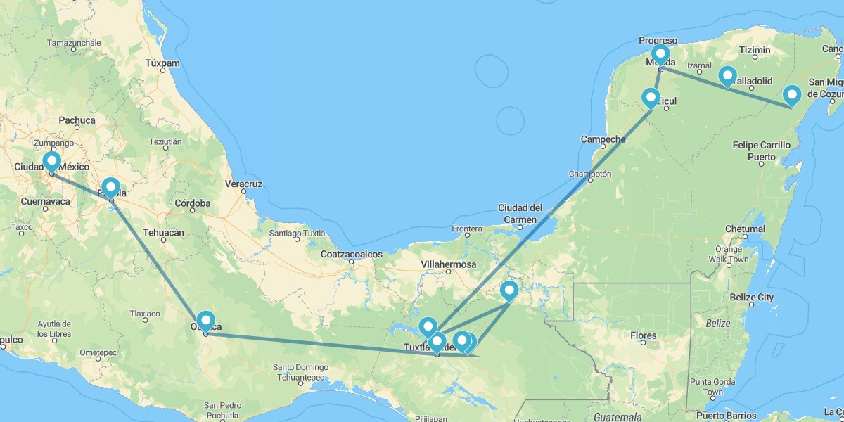 Città del Messico, Oaxaca, Chiapas e Yucatan