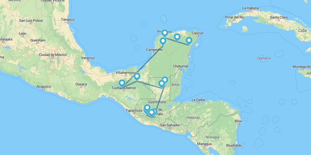 Guatemala con Tikal, Chiapas, Yucatan e Riviera Maya