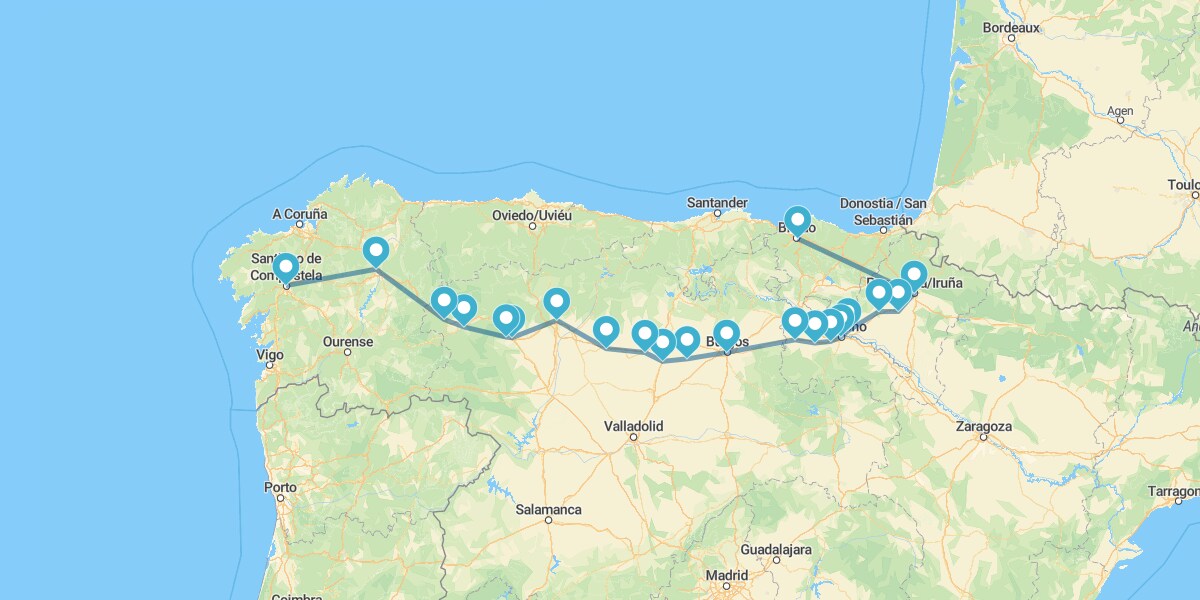 Percorso del Cammino di Santiago, dal romanico al gotico