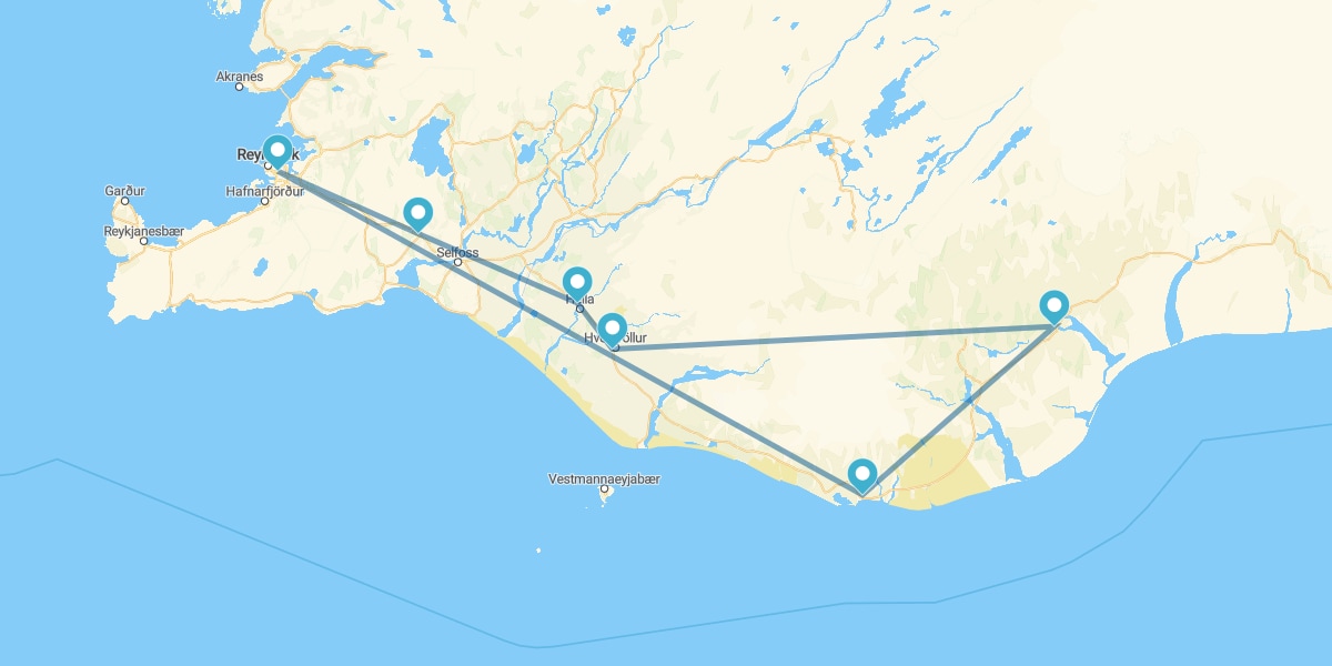 Percorso nel sud dell'Isola di Ghiaccio I