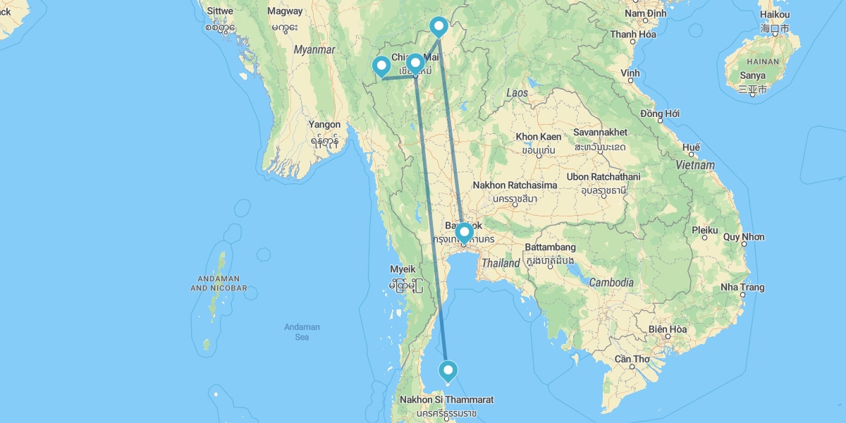 Nord della Thailandia con Mae Hong Son e Koh Samui