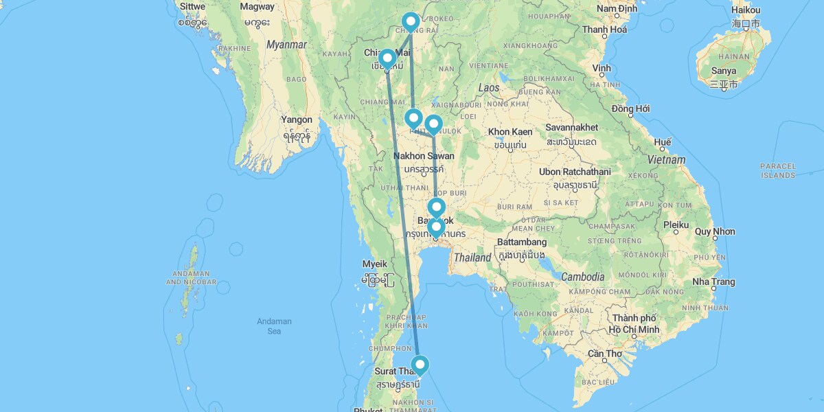 Itinerario Nord e Koh Samui