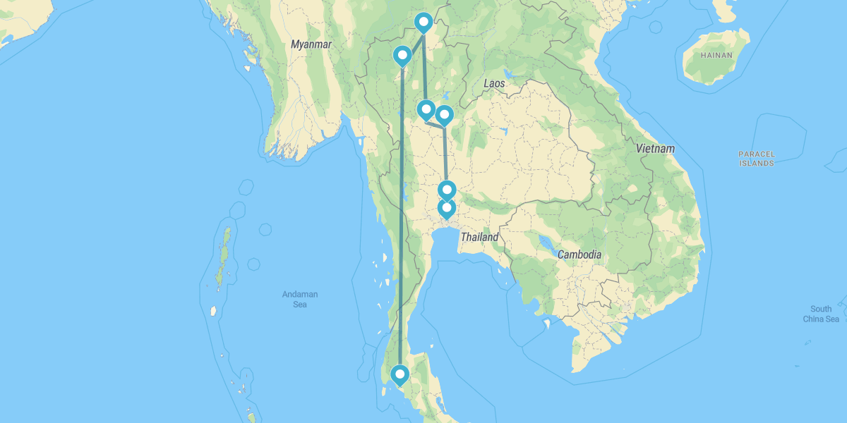 Itinerario Nord e Krabi