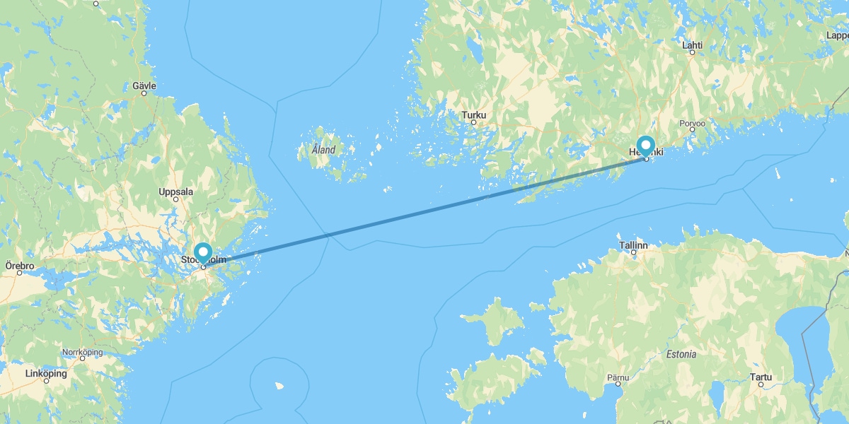 Stoccolma e Helsinki in aereo