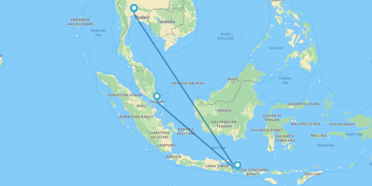 Bangkok, Ubud con Spiagge del Sud di Bali e Singapore