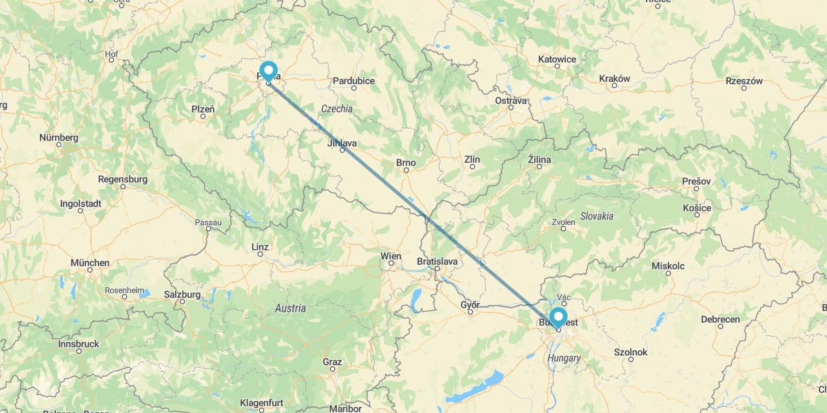 Budapest e Praga in treno con visite