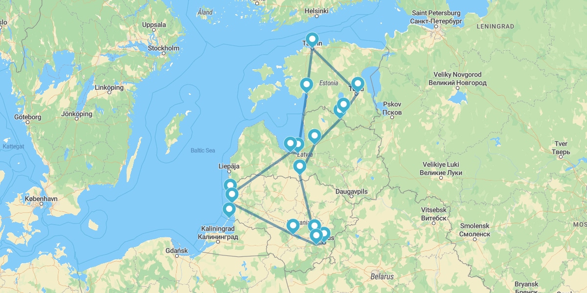 Percorso per il Triangolo baltico