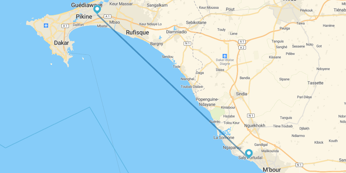 Dakar e la Piccola Costa-Saly Portudal