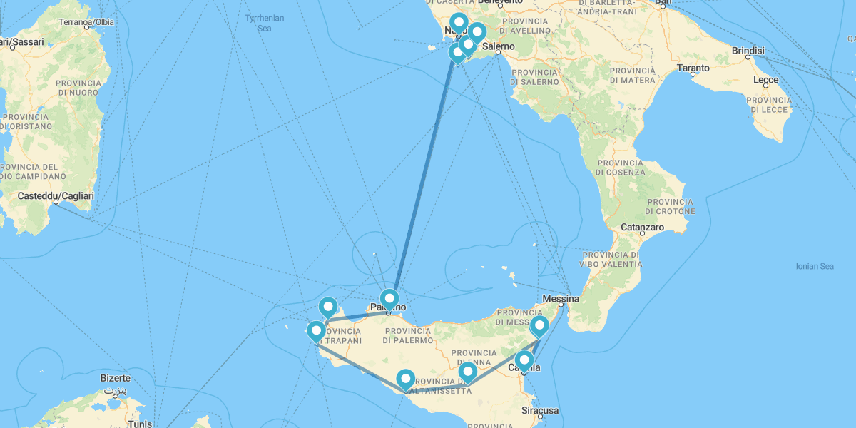 Napoli, Pompei e Sicilia