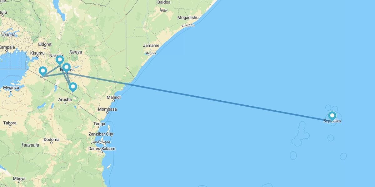 Masai Mara, Naivasha e Amboseli con Seychelles