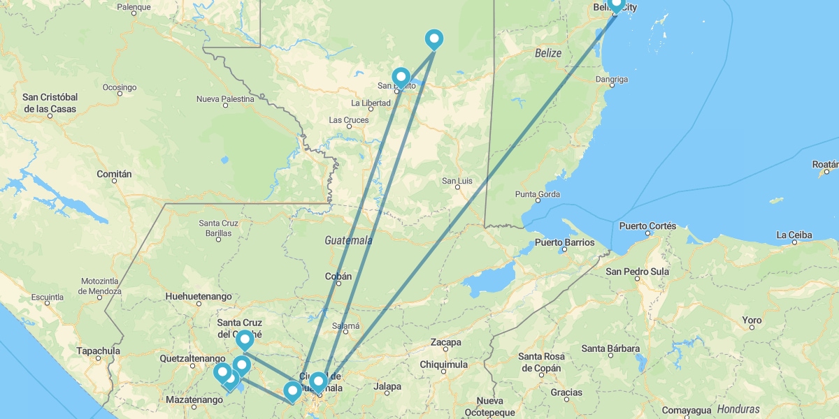 Altopiano guatemalteco con Tikal, Antigua e Belize