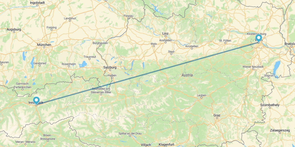 Vienna e Innsbruck in aereo