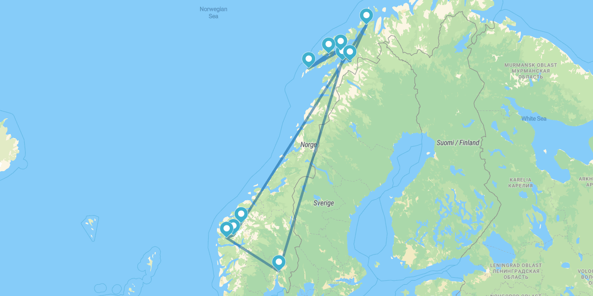 Fiordi, Isole Lofoten e Sole di Mezzanotte