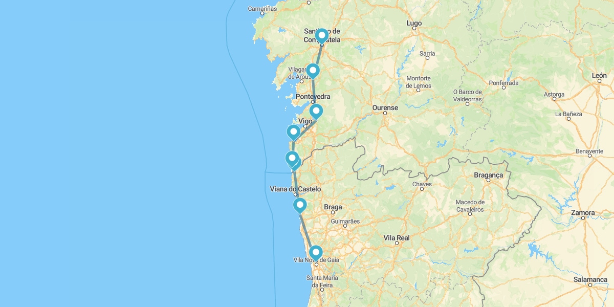 Cammino di Santiago in bicicletta: da Oporto a Santiago de Compostela