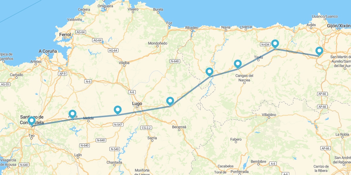 Cammino di Santiago in bicicletta: da Oviedo a Santiago