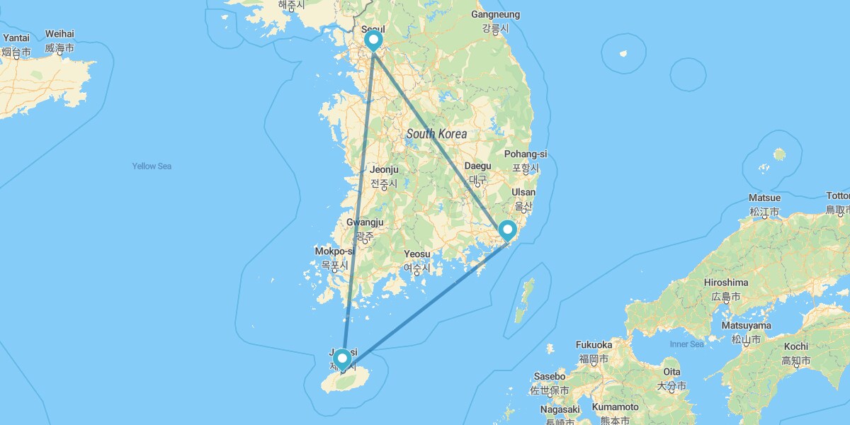 Seul, Jeju Island e Busan