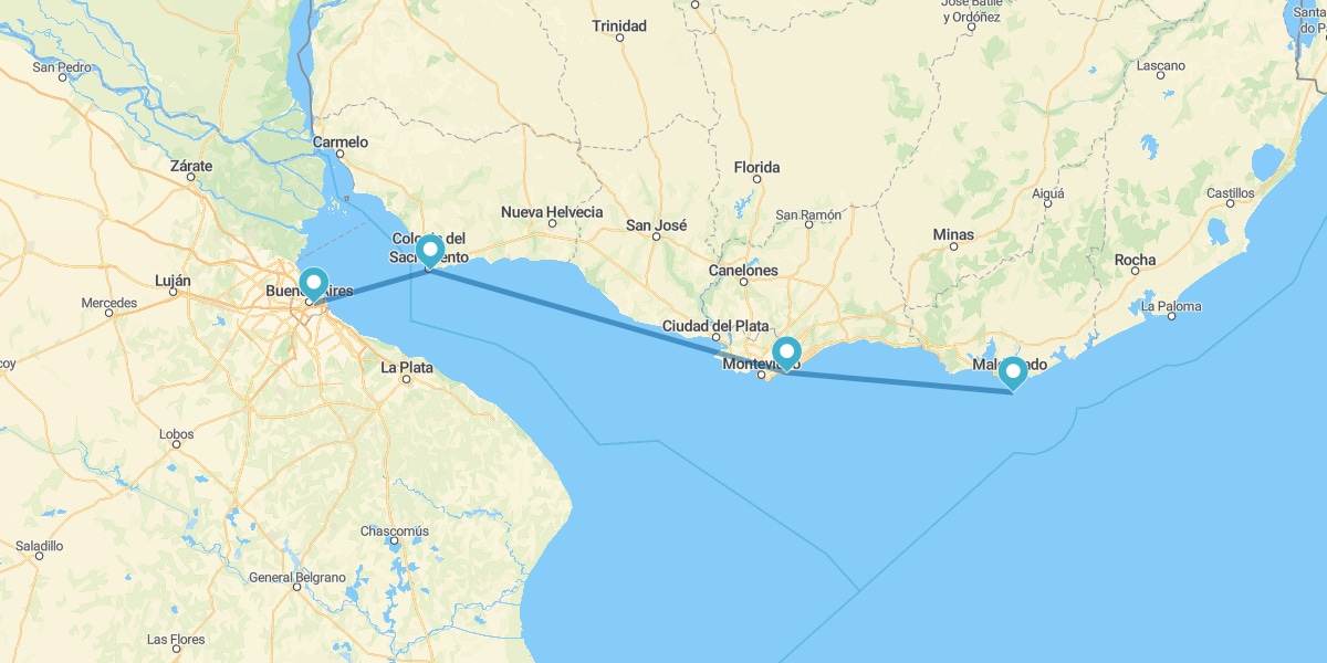 Montevideo, Punta del Este, Colonia del Sacramento e Buenos Aires