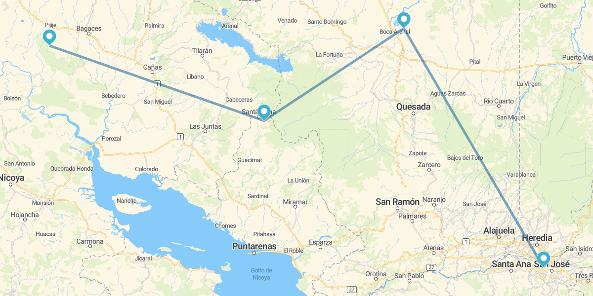 San Jose, Arenal, Monteverde e Guanacaste