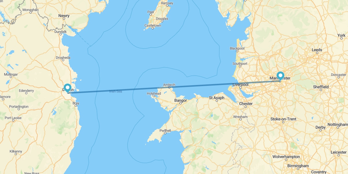 Dublino e Manchester in aereo