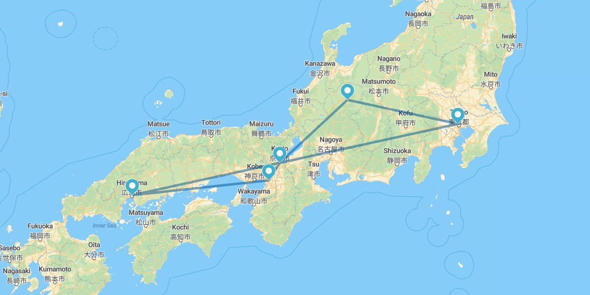 Tokyo, Hiroshima, Osaka, Kyoto e Takayama