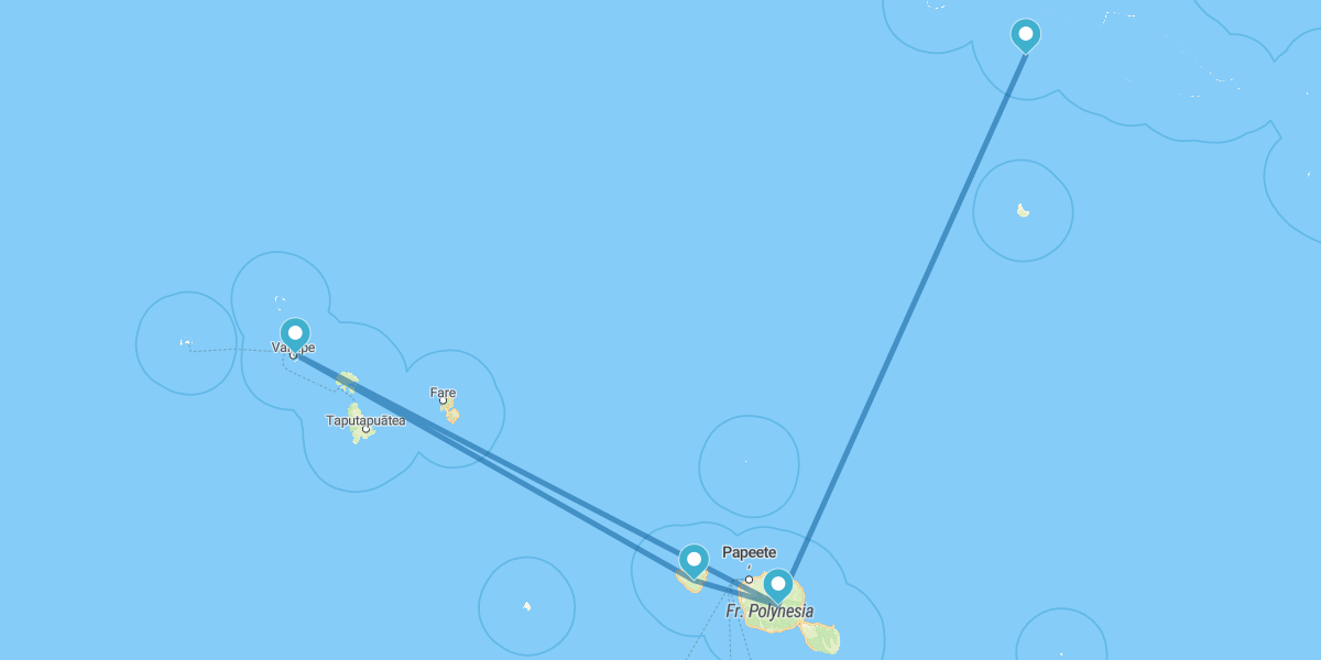 Tahiti, Tikehau, Bora Bora e Moorea
