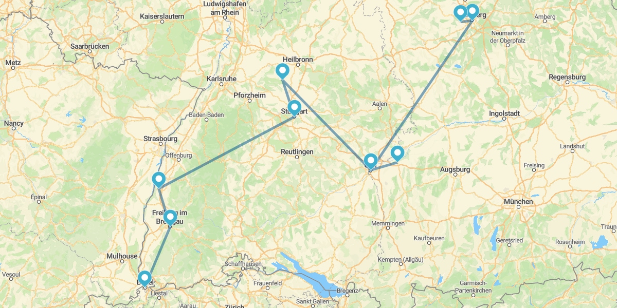 Il Grande Itinerario attraverso i Parchi di divertimento del Sud della Germania