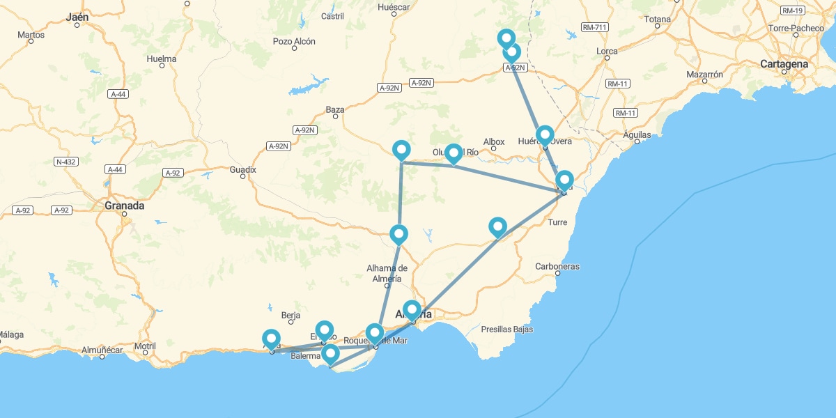 Percorso alla scoperta di Almeria, terra di contrasti