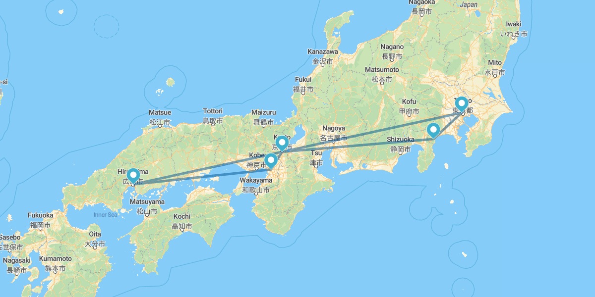 Tokyo, Hiroshima, Osaka, Kyoto e Hakone