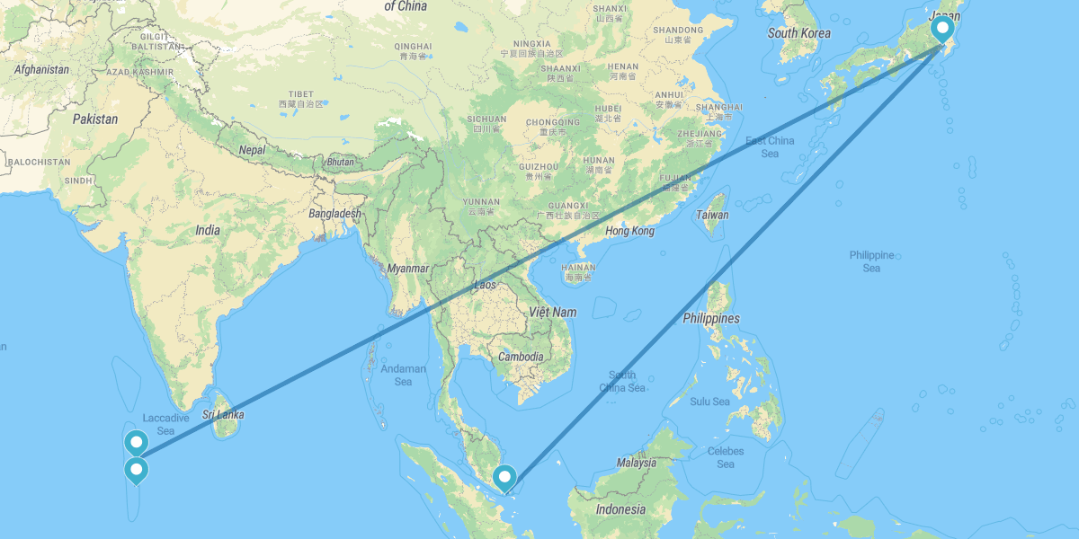 Singapore, Tokyo e Maldive
