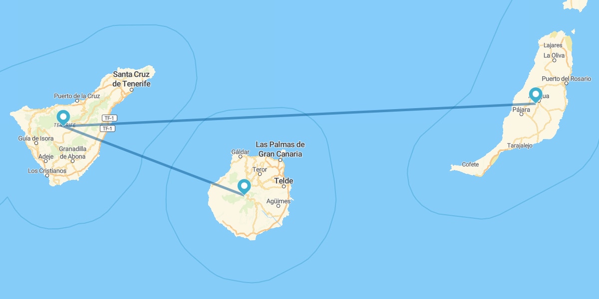 Gran Canaria, Tenerife e Fuerteventura