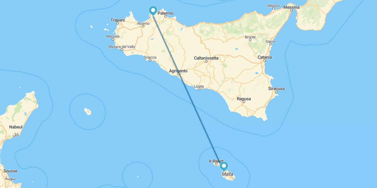 Malta e e Costa Occidentale di Palermo