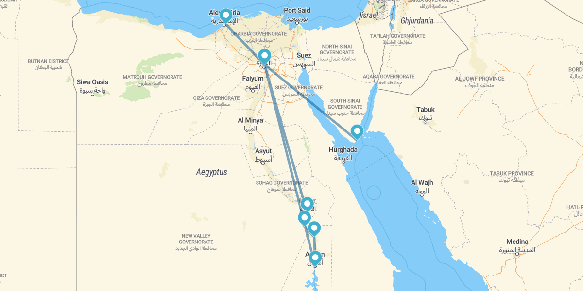 Il Cairo, Crociera sul Nilo, l'Alessandria sommersa e Sharm el Sheikh