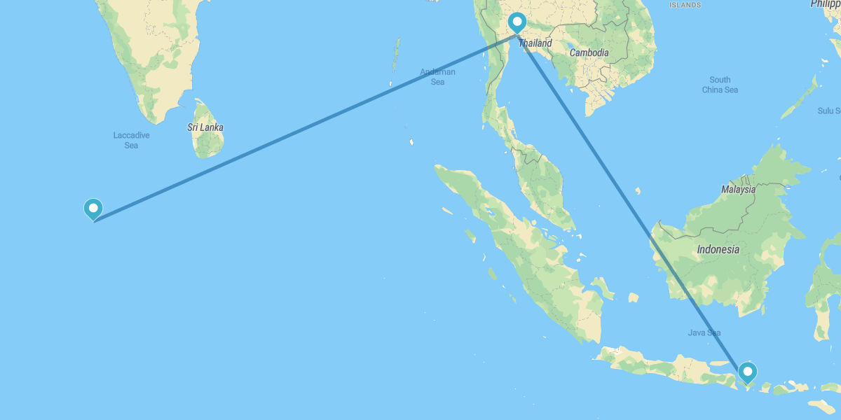 Bali, Bangkok e Maldive