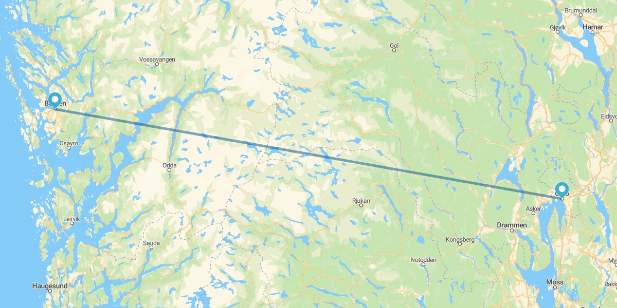 Oslo e Bergen in aereo