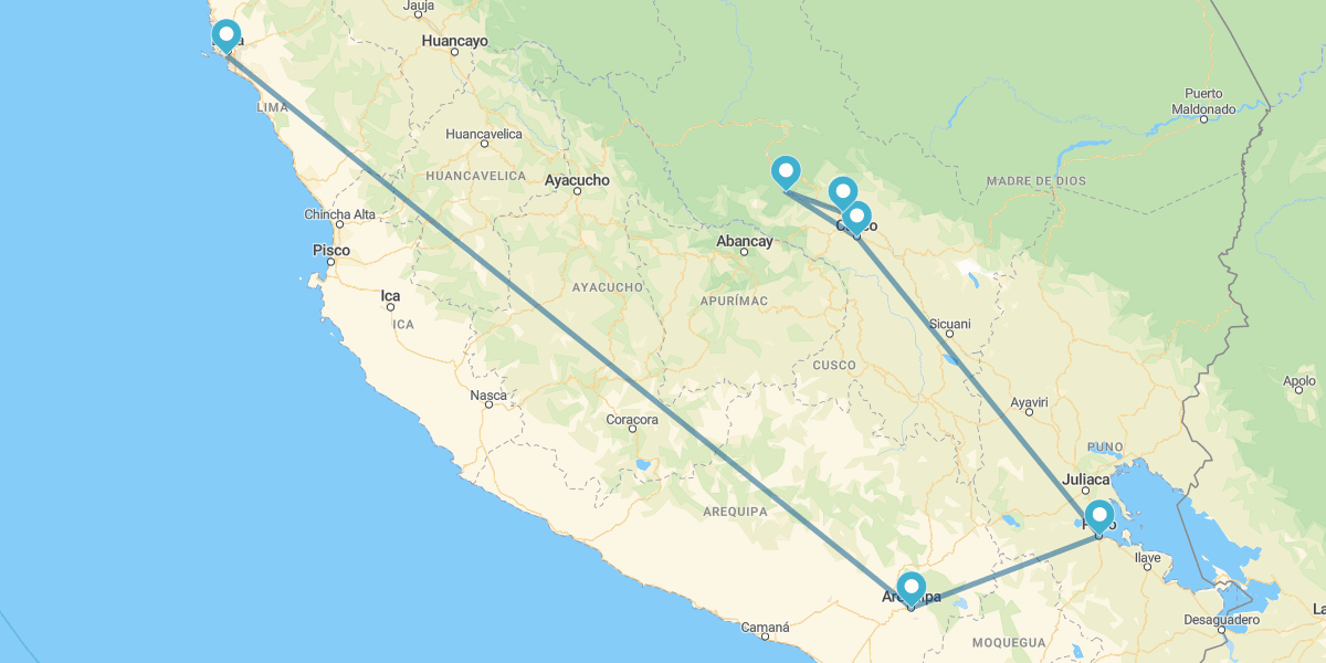 Lima, Arequipa, Cañón del Colca, Cusco e Lago Titicaca