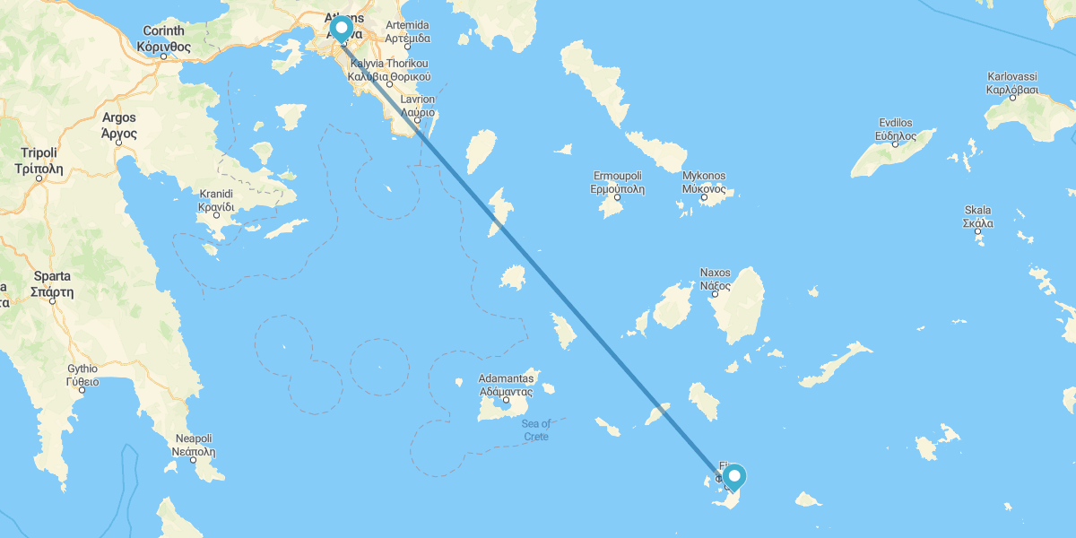 Atene e Santorini in aereo e con auto a noleggio